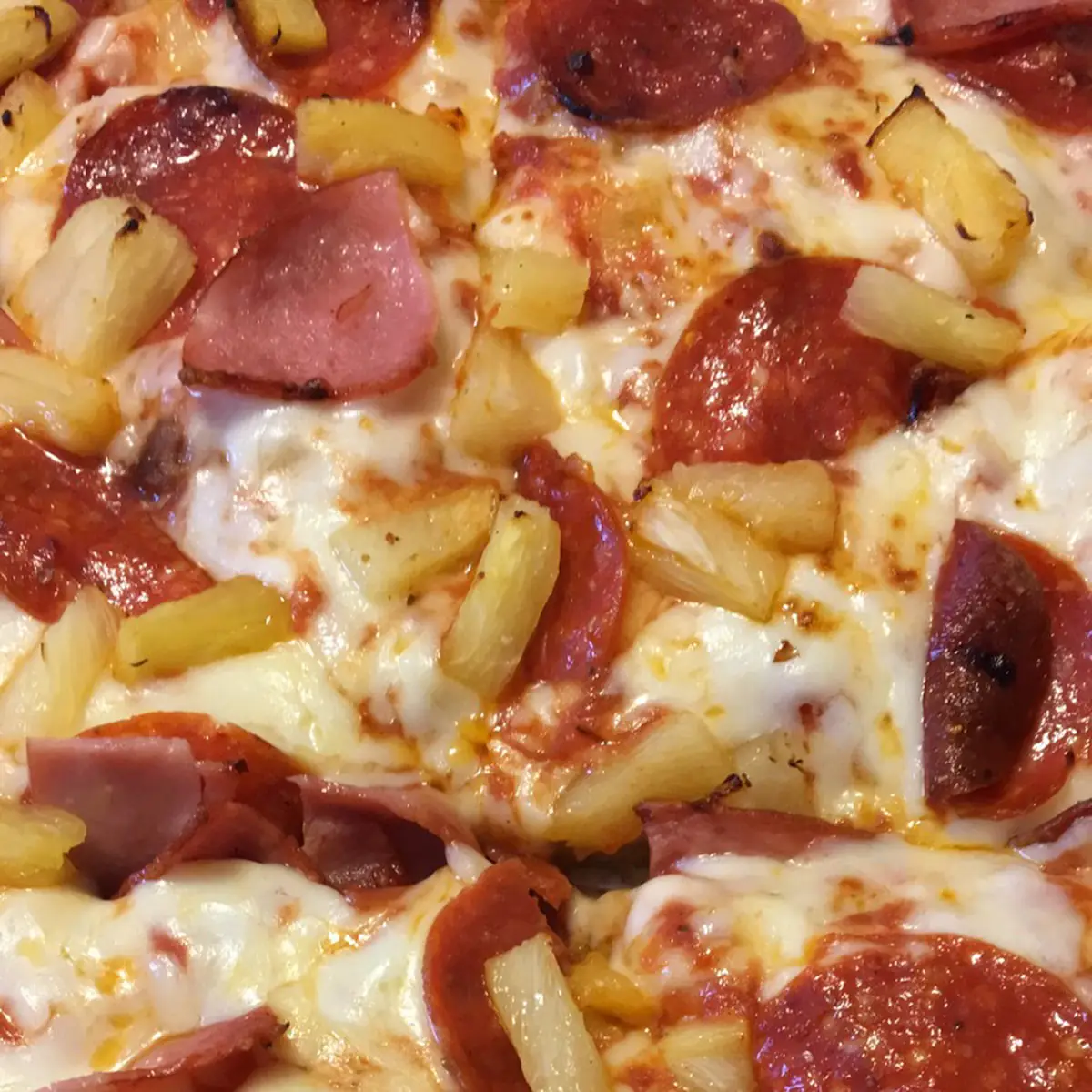 Pineapple Ham Pepperoni Personal Pan Pizza