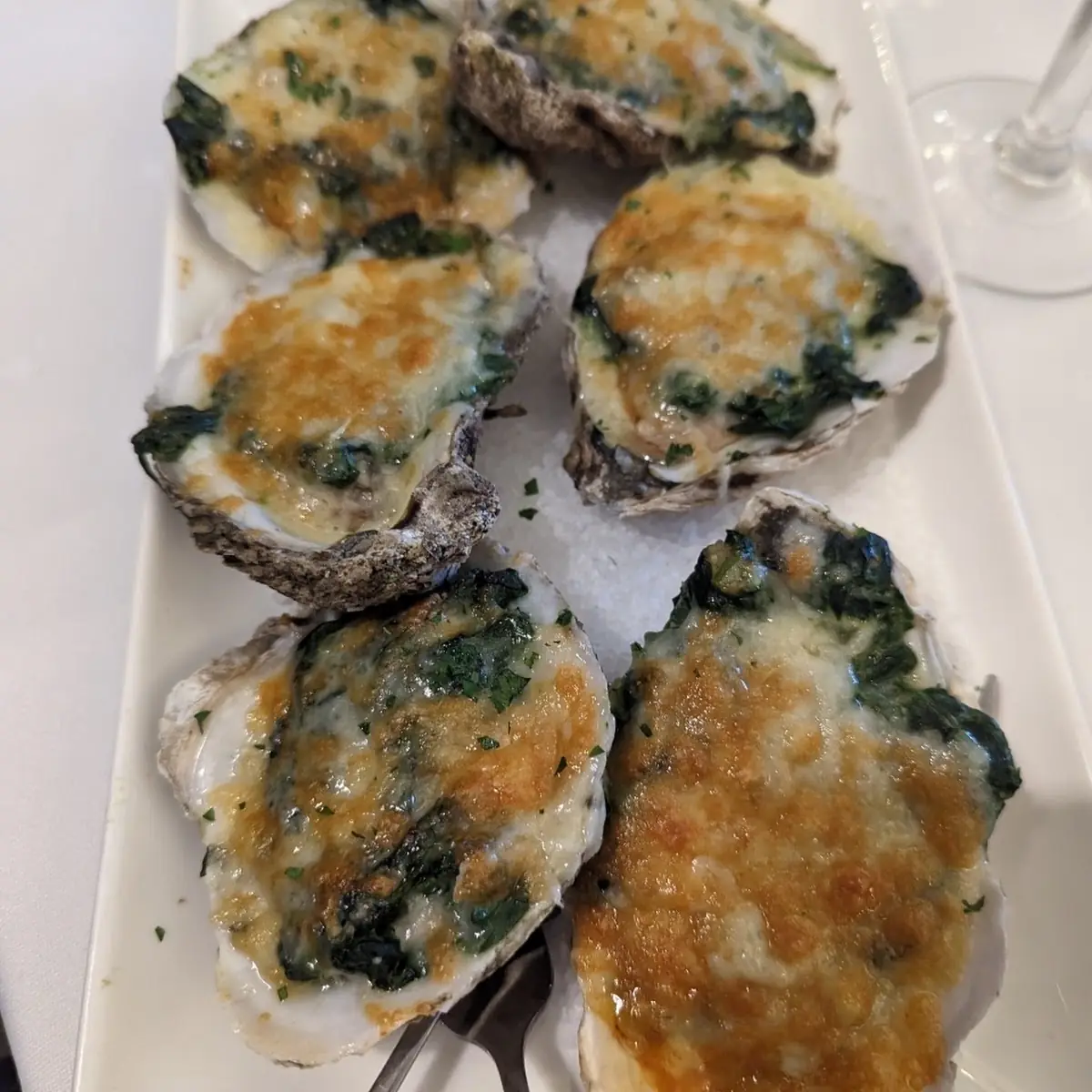Seared Sea Scallops and Oysters Rockefeller