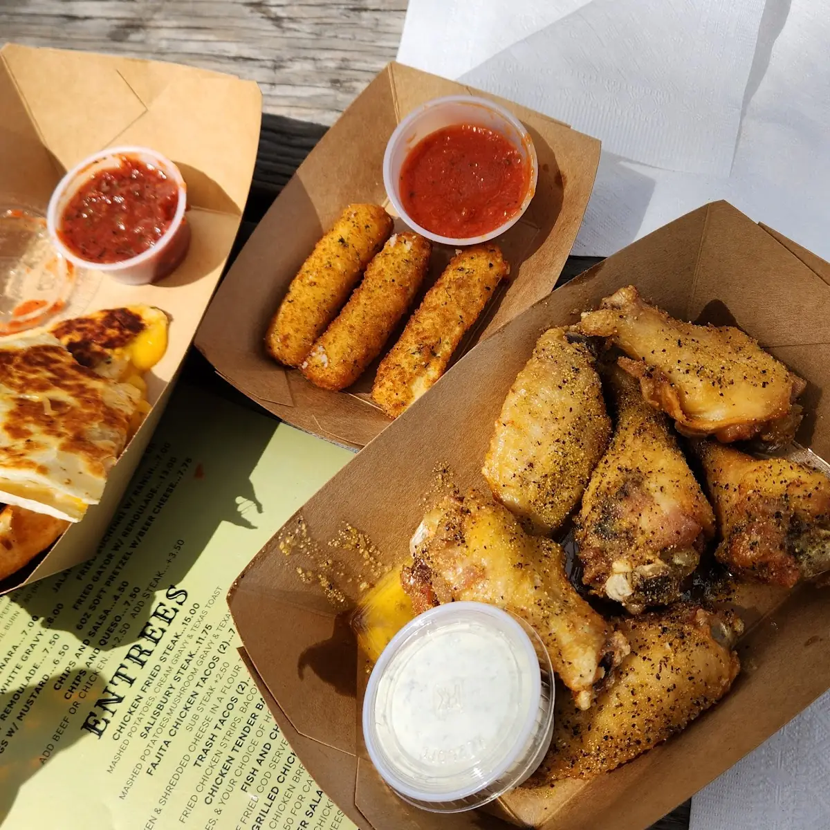 Quesida Cheese Sticks Lemon Pepper Wings