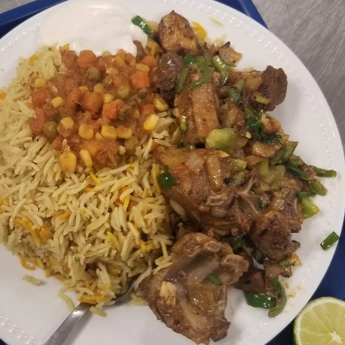 Rice with Chicken Suqaar