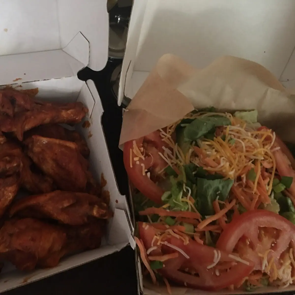 Traditional Wings and Side Salad