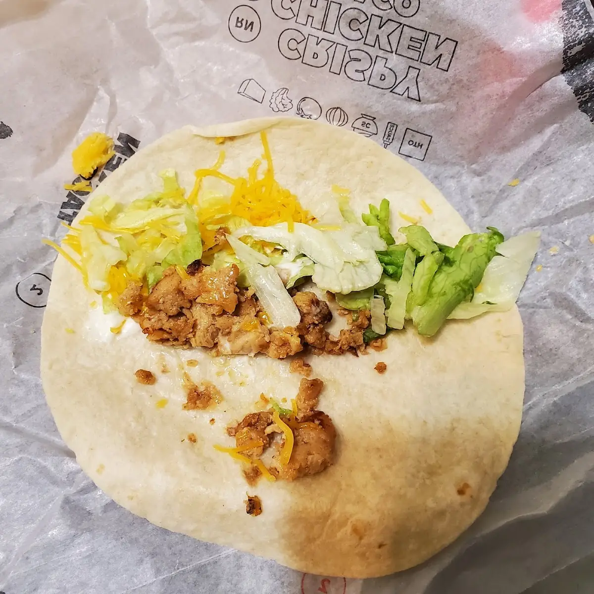 Supposedly a Chicken Soft Taco