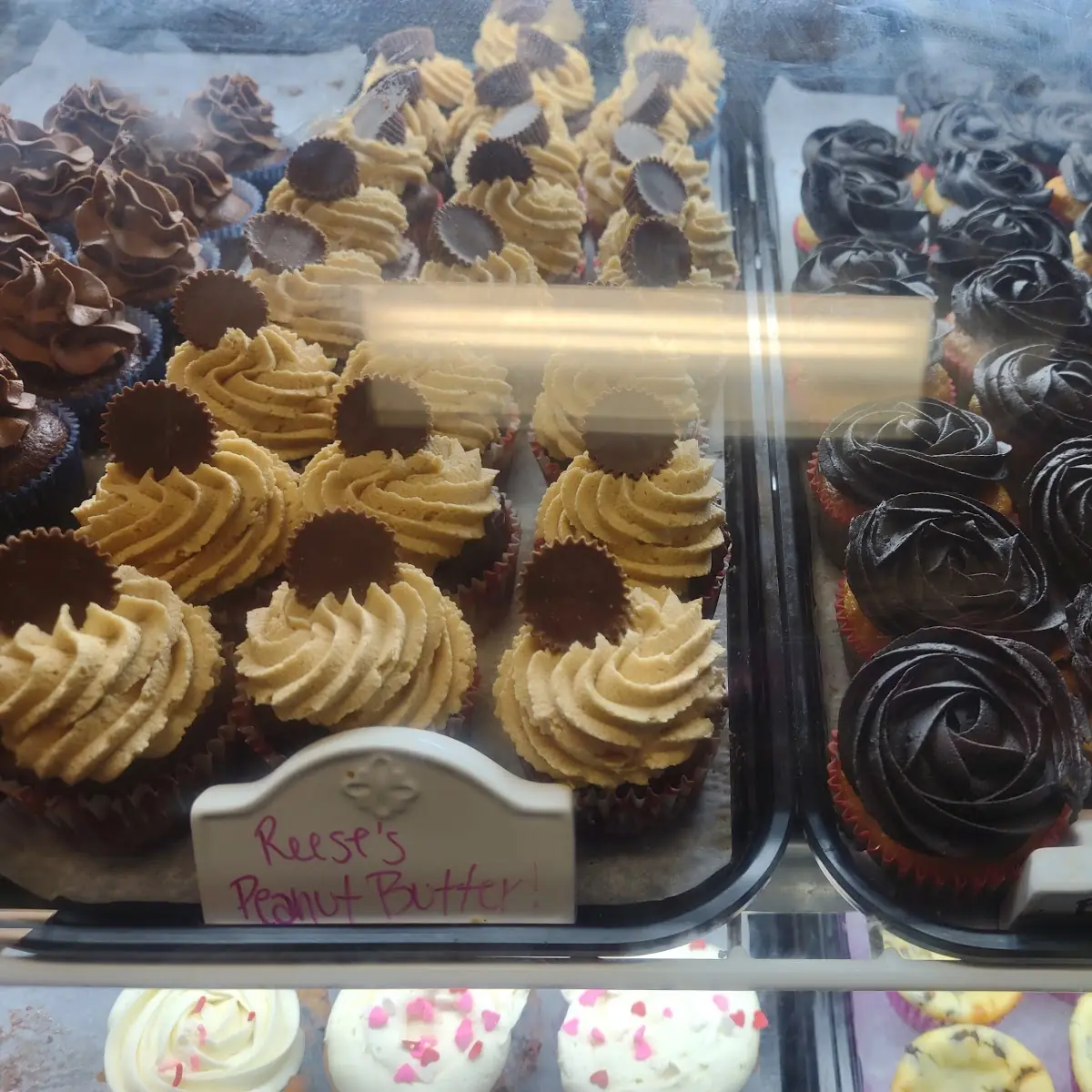 Reese's Peanut Butter Cupcakes and Boston Cream Cupcakes