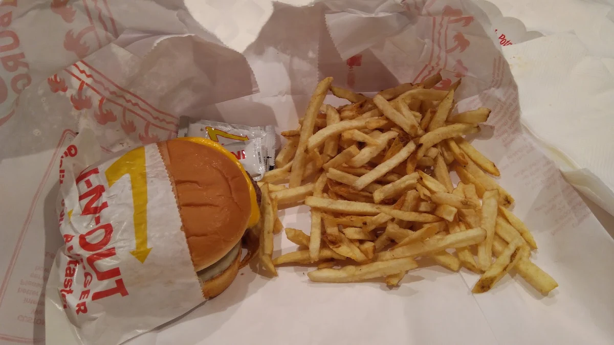Cheese Burger and Fries