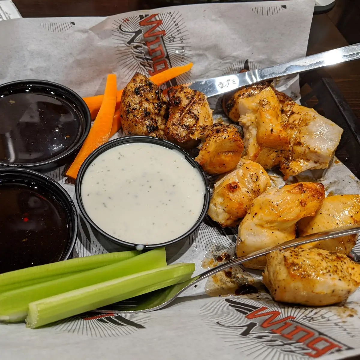 7 Boneless Wings & Side