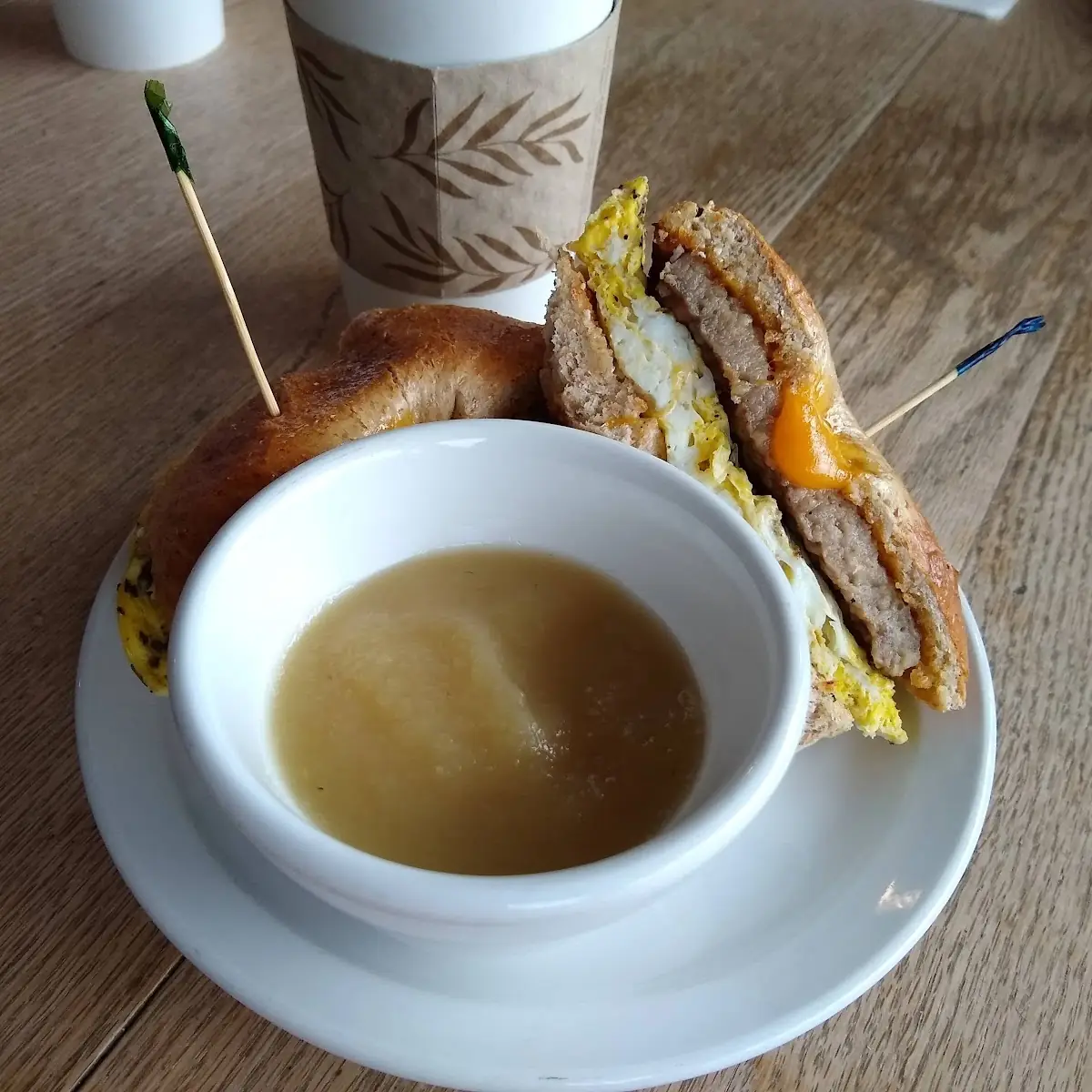 Sausage Breakfast Sandwich on Bagel