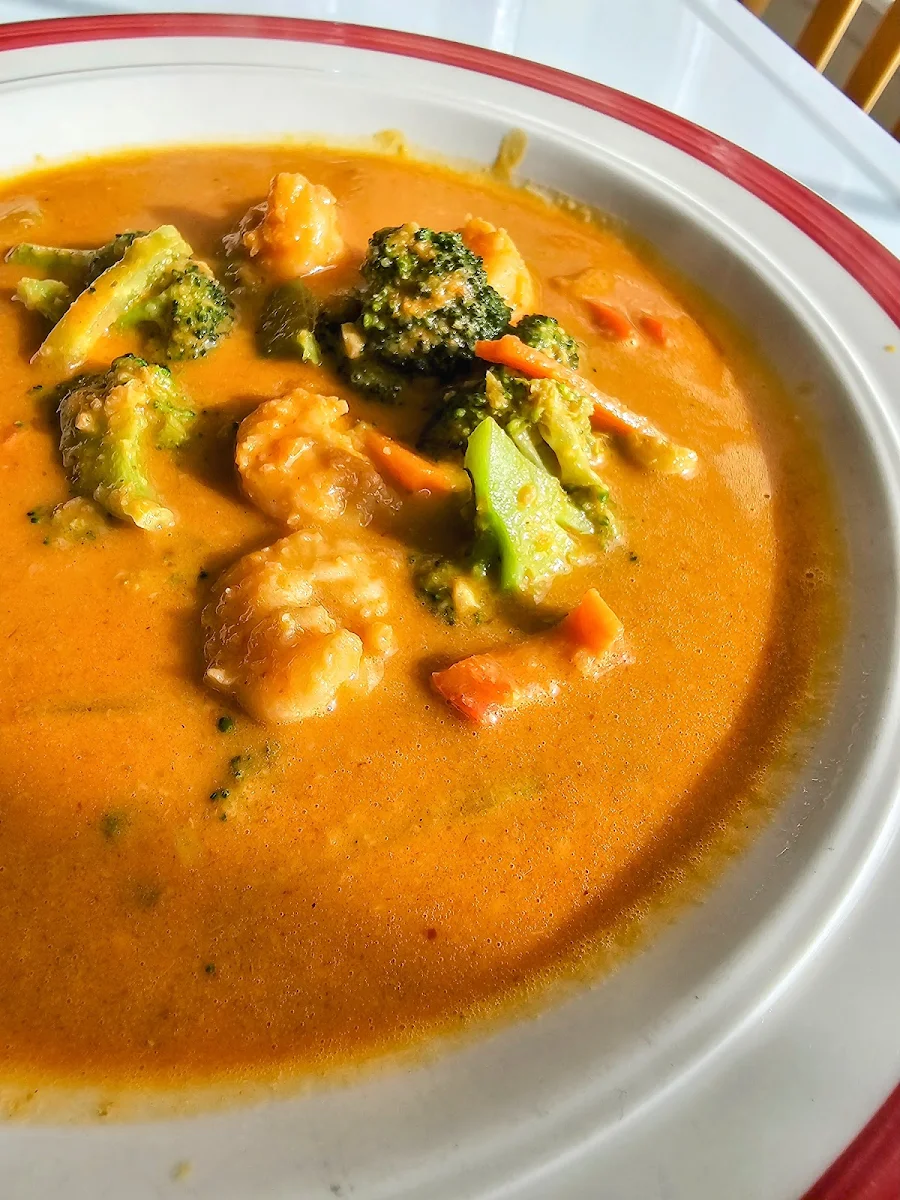 Spicy Panang Curry Shrimp