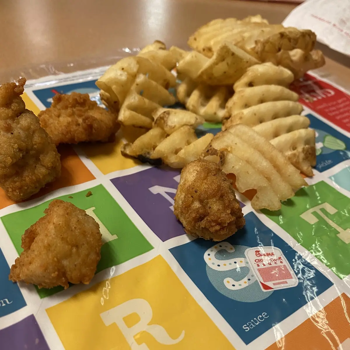 Nuggets and Waffle Fries