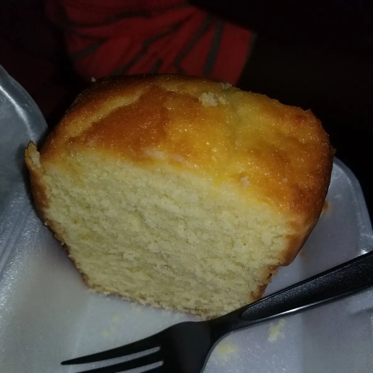 Warm Pound Cake Slice