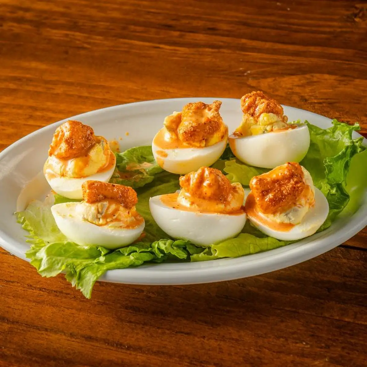 Hot Fried Catfish Deviled Eggs