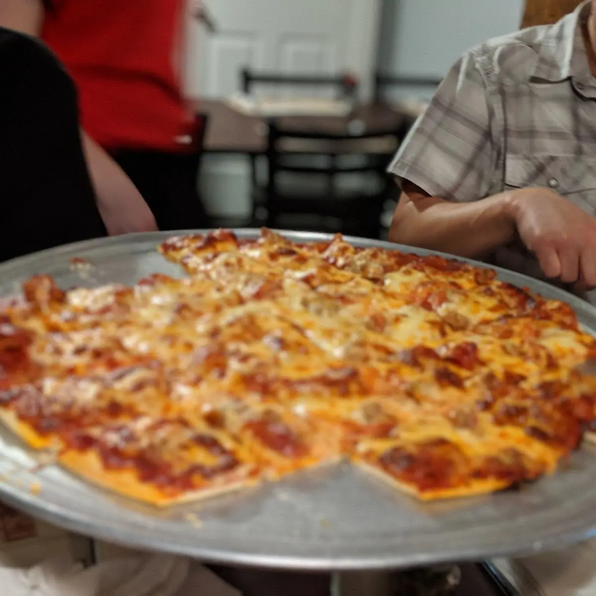 Thin Crust Sausage Pizza