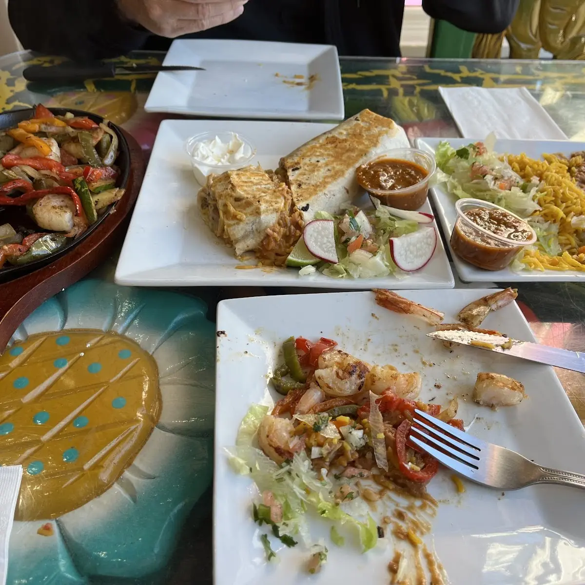 Steak Burrito Shrimp Fajitas