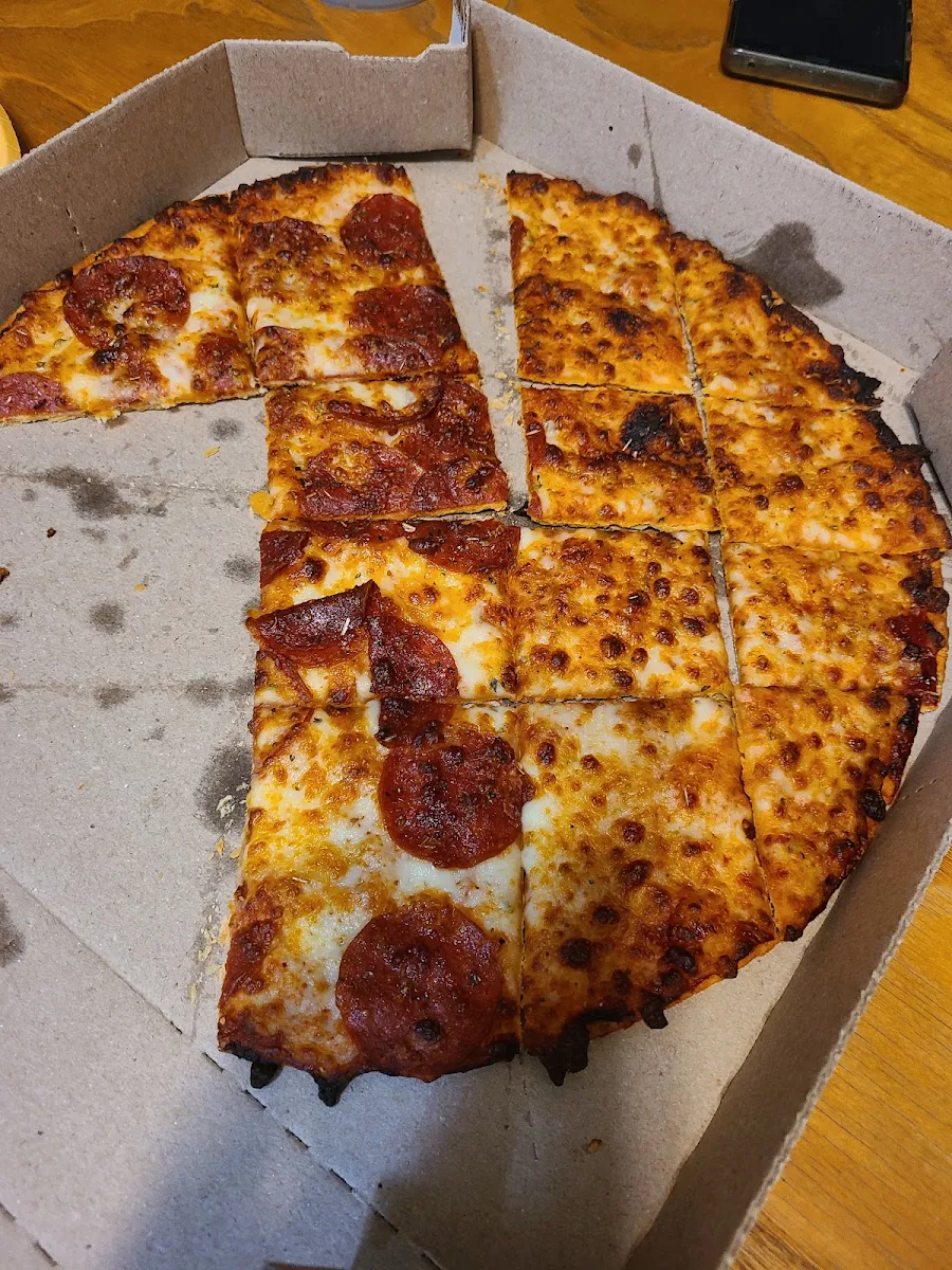 Hot Pepperoni Pizza in Delivery Box