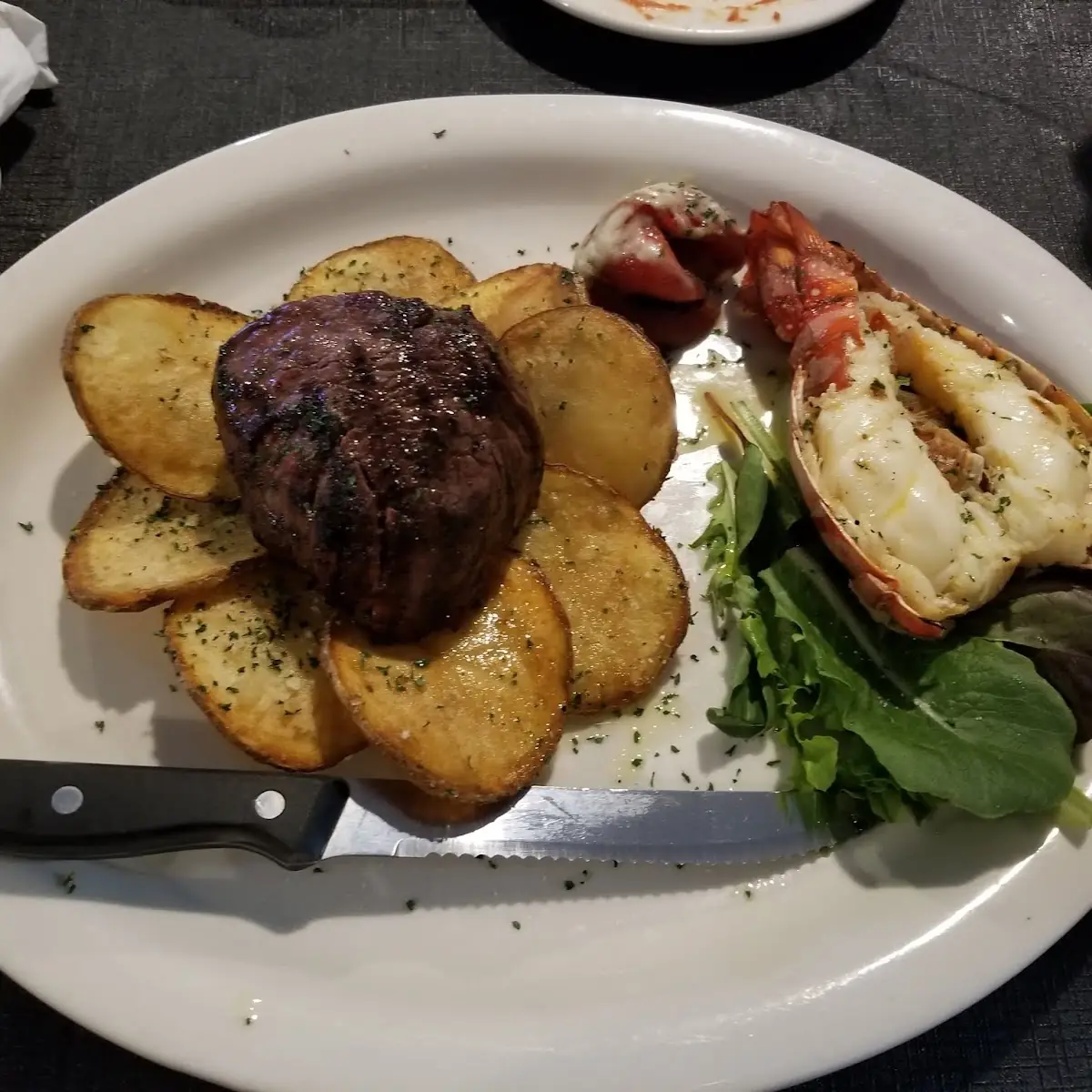 Filet Mignon and Lobster Tail
