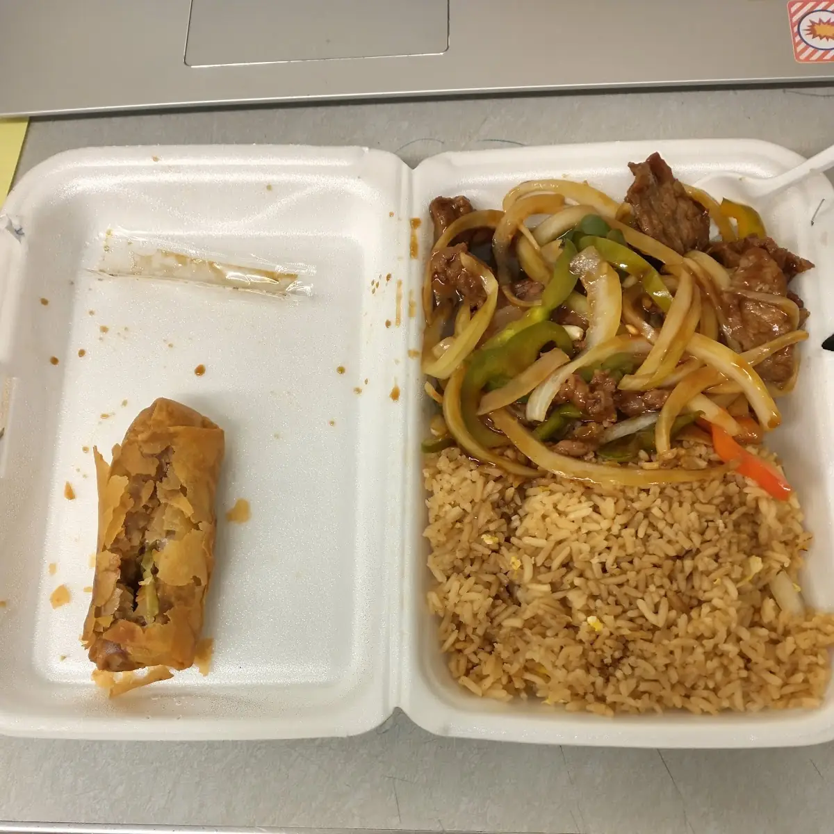 Pepper Steak & Egg Roll