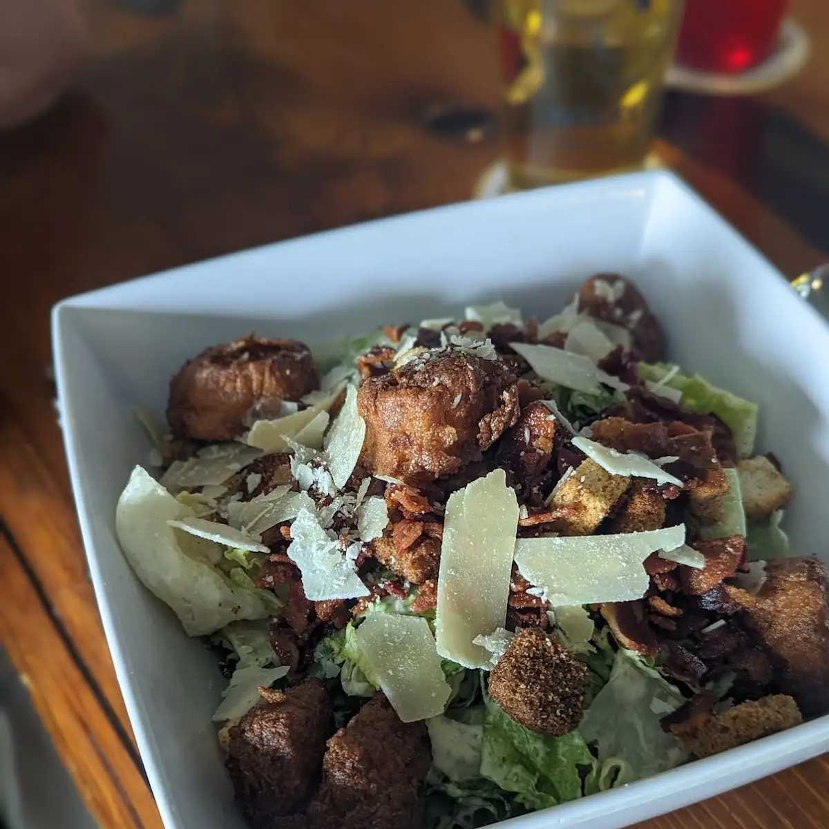 Fried Scallop Caesar Salad