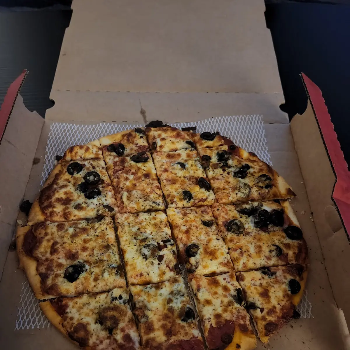 Black Olive and Pepperoni Pizza