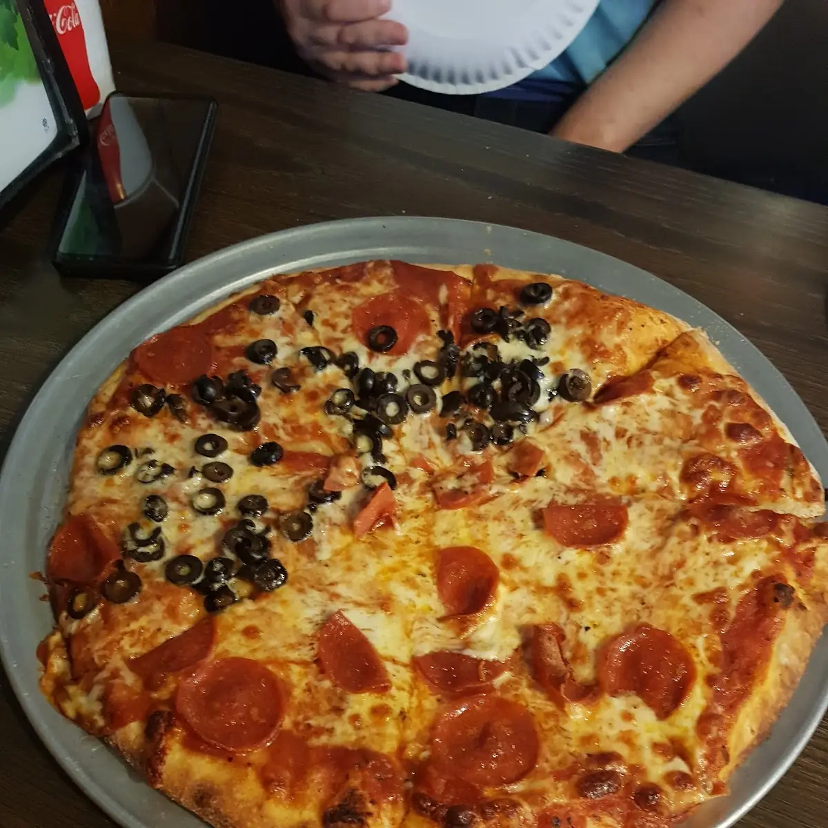 Pepperoni Pizza with Olives
