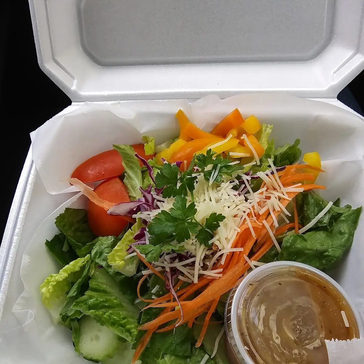 2 piece cod with salad