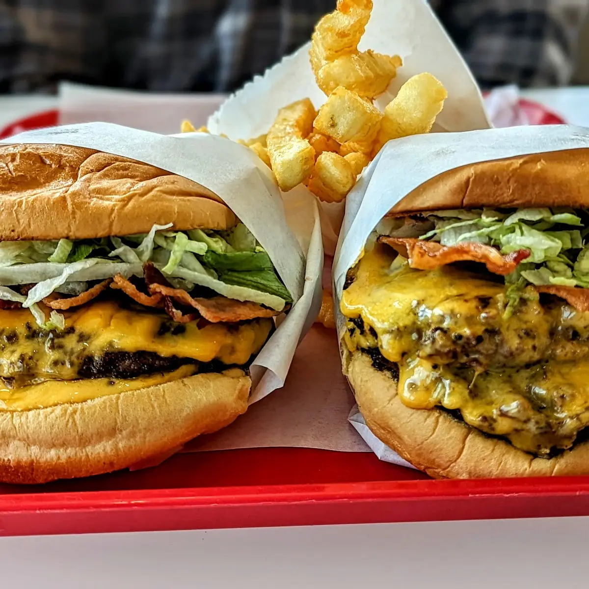 Double Deluxe with Bacon Cheeseburger