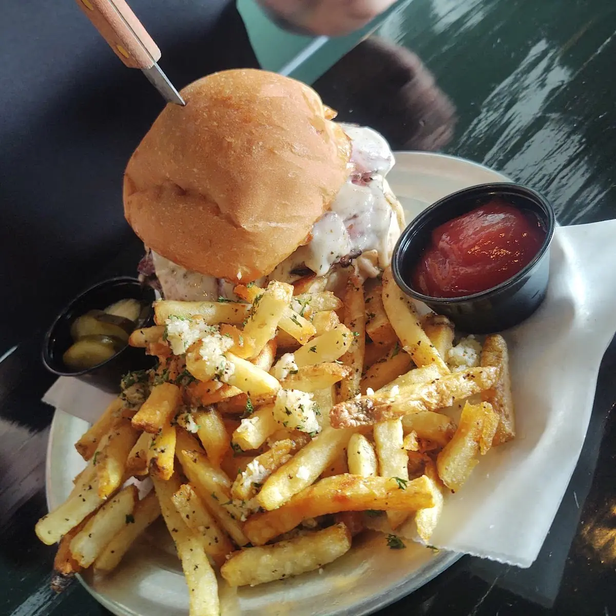 The Balboa Burger Added Grilled Chicken