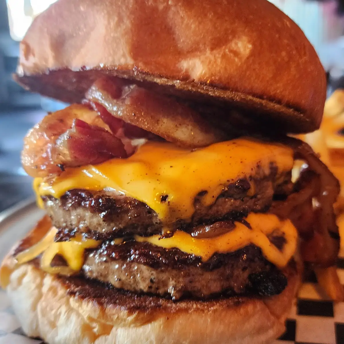 The Centennial with Grilled Onions and Grilled Jalapeños