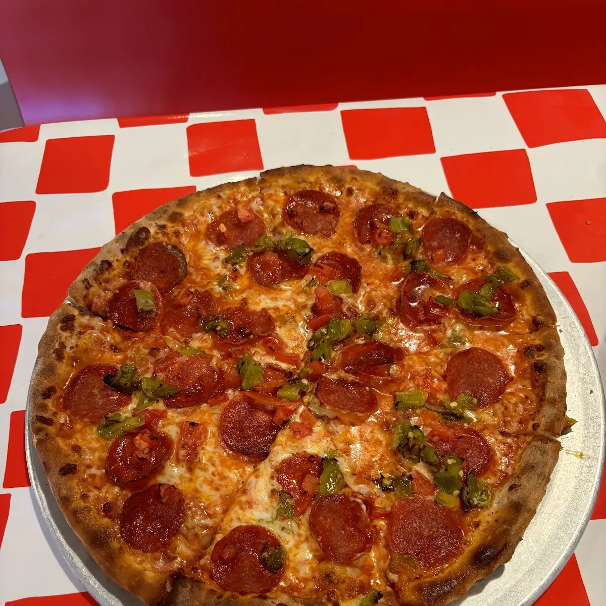 Green Chile Pepperoni Pizza