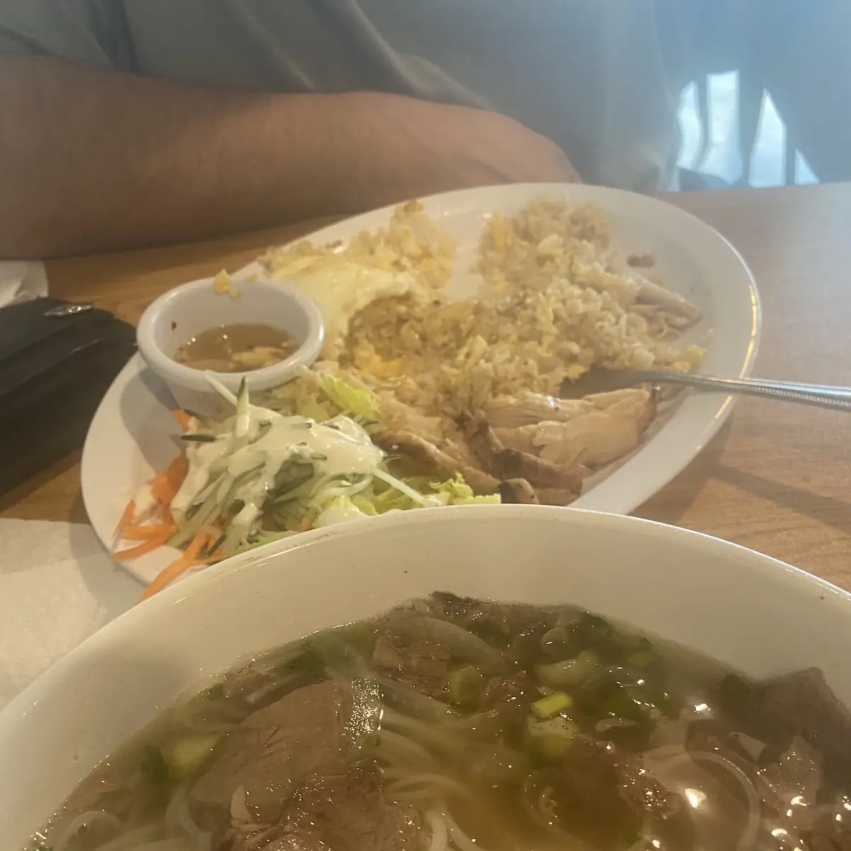 Chicken Fried Rice and Pho Soup