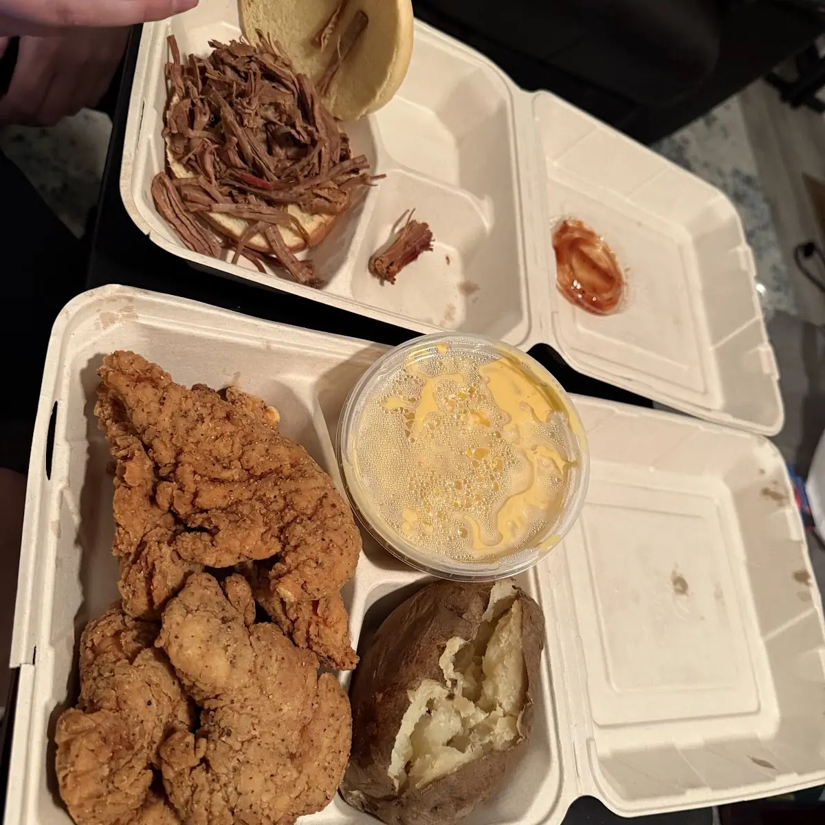 Chicken Tenders and Baked Potato