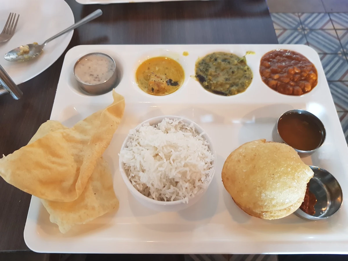 Poori with Vada Curry, Annalakshmi Mississauga - South Indian Vegetarian Restaurant