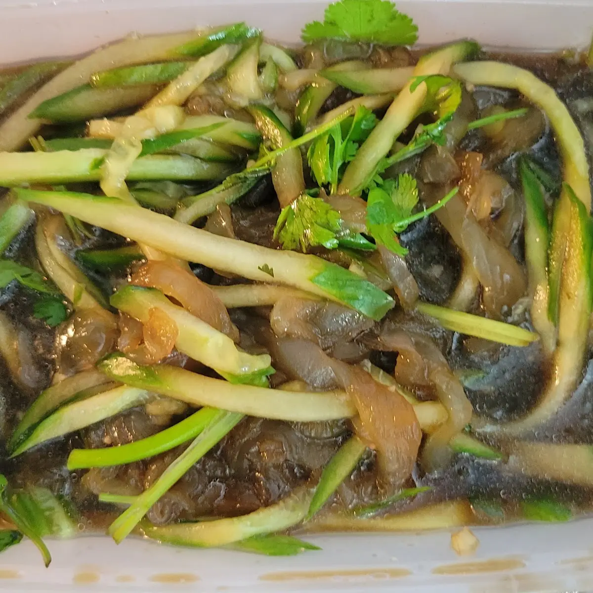 Vinegar Jellyfish and Cucumber Salad