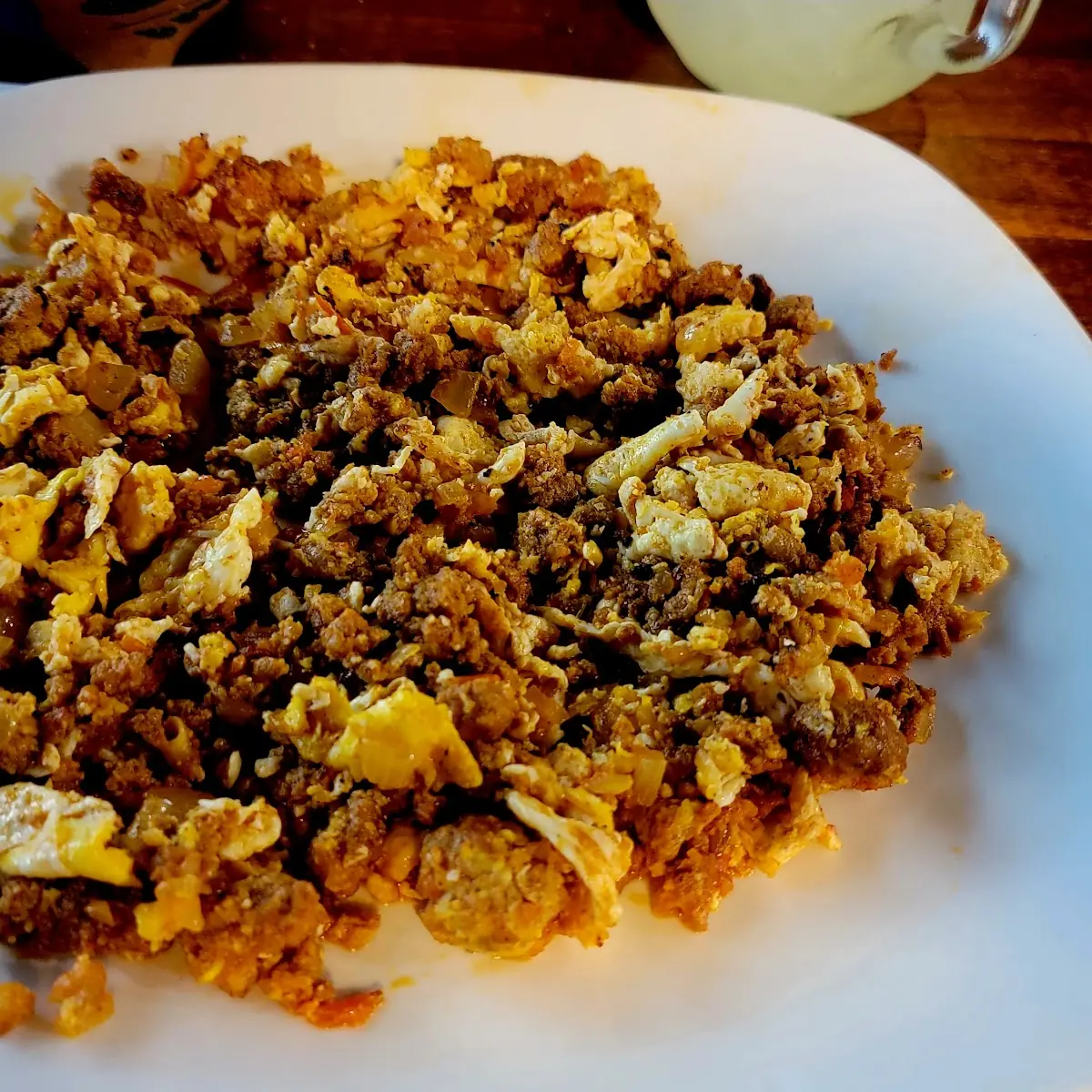 Huevos Con Chorizo Eggs with Chorizo