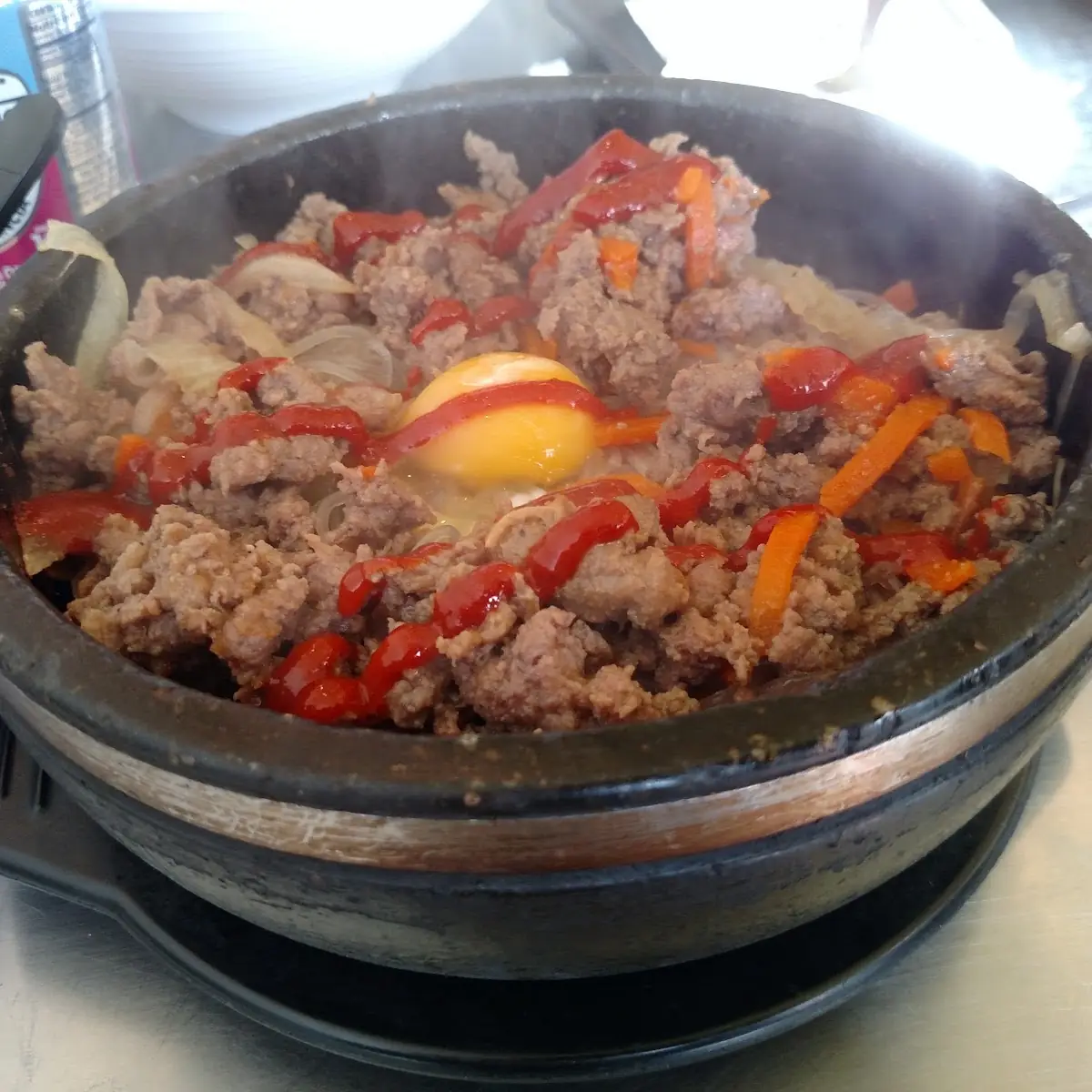 Beef Bibimbap in a Stone Bowl