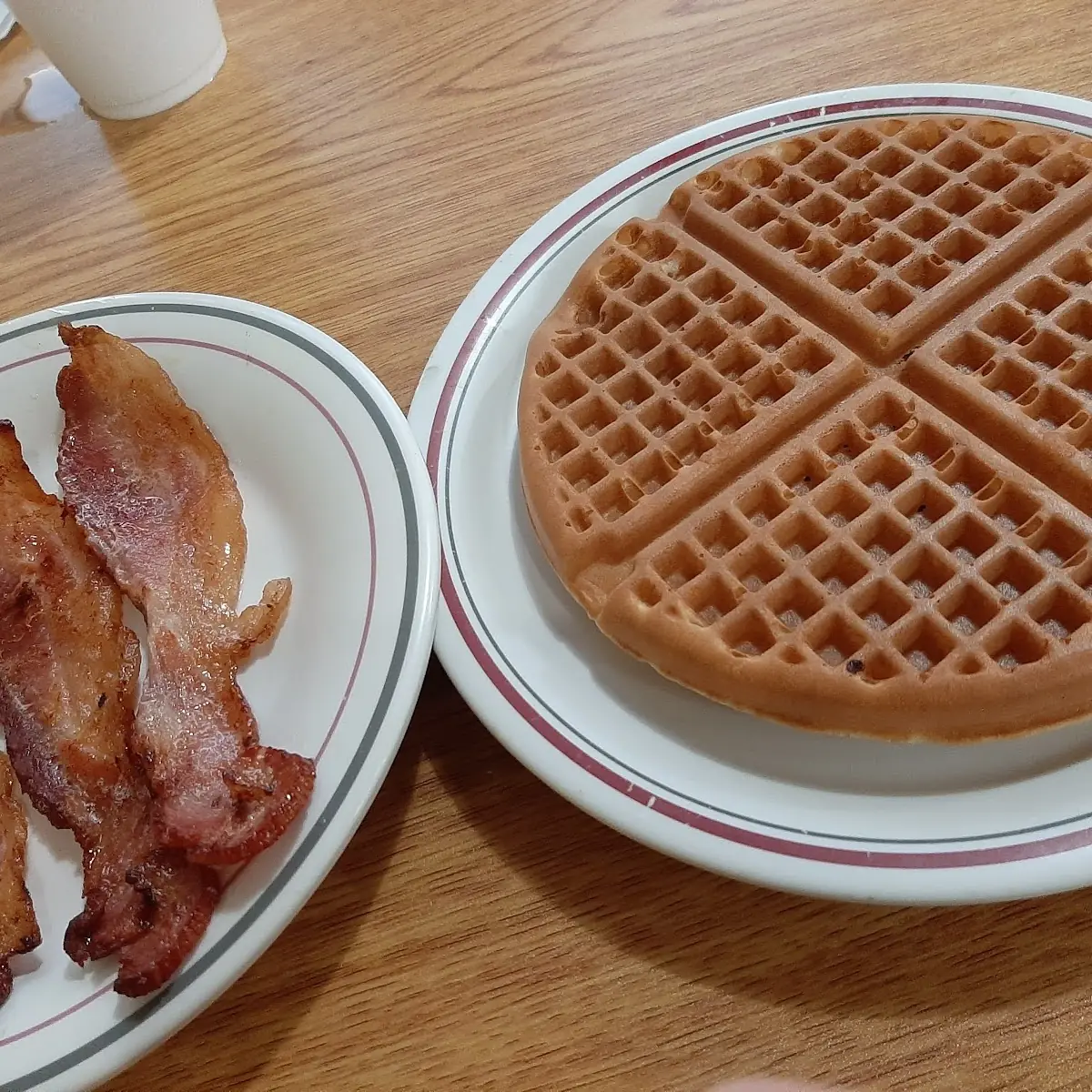 Waffle and Bacon Strips