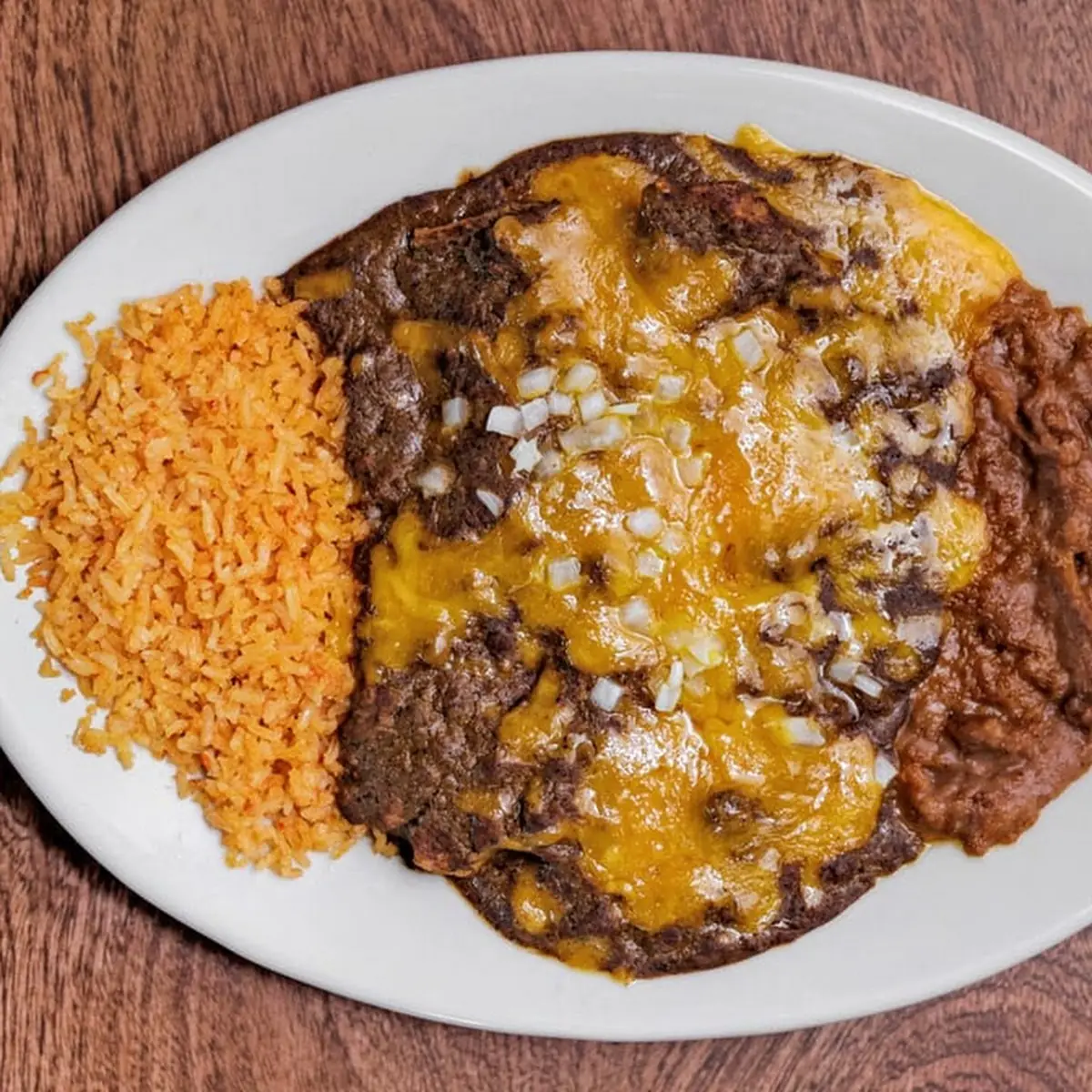 Cheese Enchilada Rice and Beans