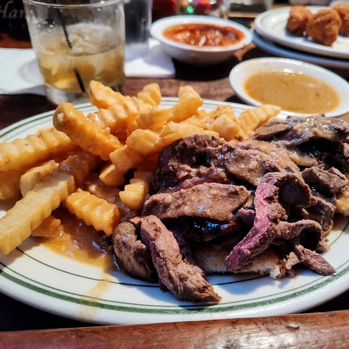Sliced Steak w Garlic Fries