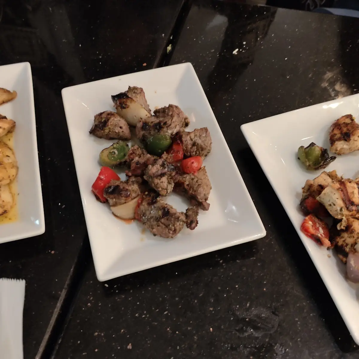 Lamb and Chicken Souvlakia with Oven Roasted Lemon Potatoes