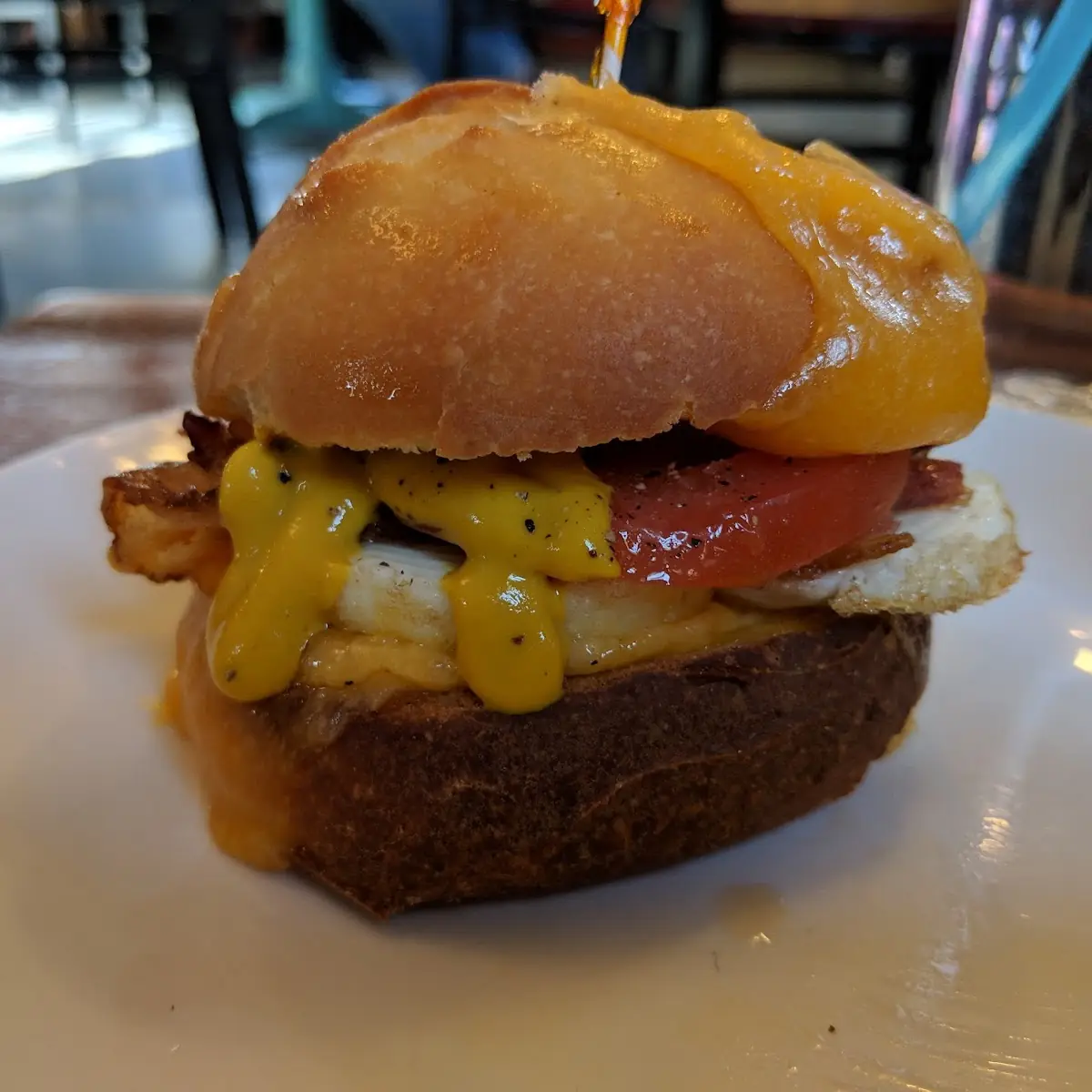 Ham Egg and Cheese Breakfast Sandwich