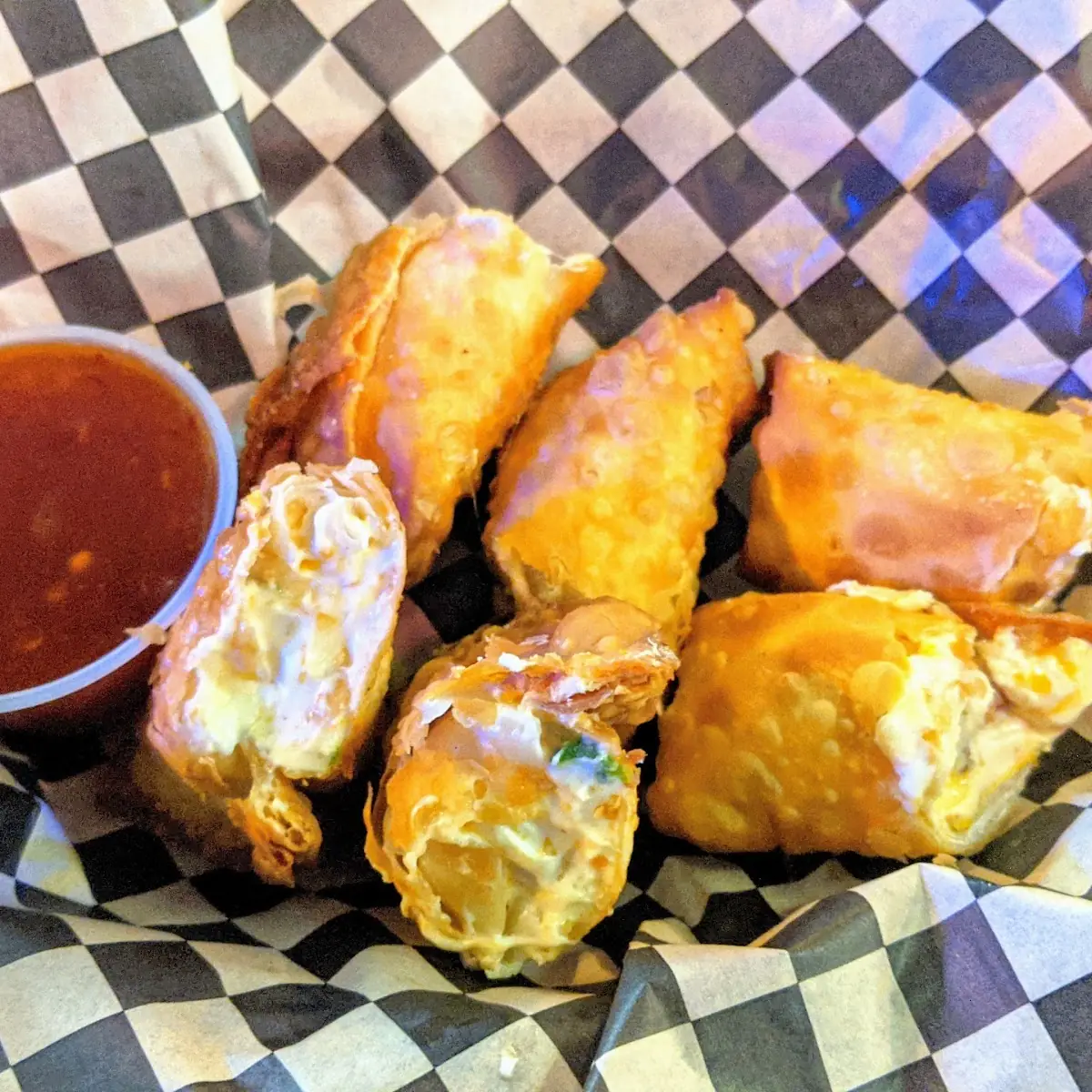 Jalapeno and Bacon Popper Deep Fried Egg Rolls