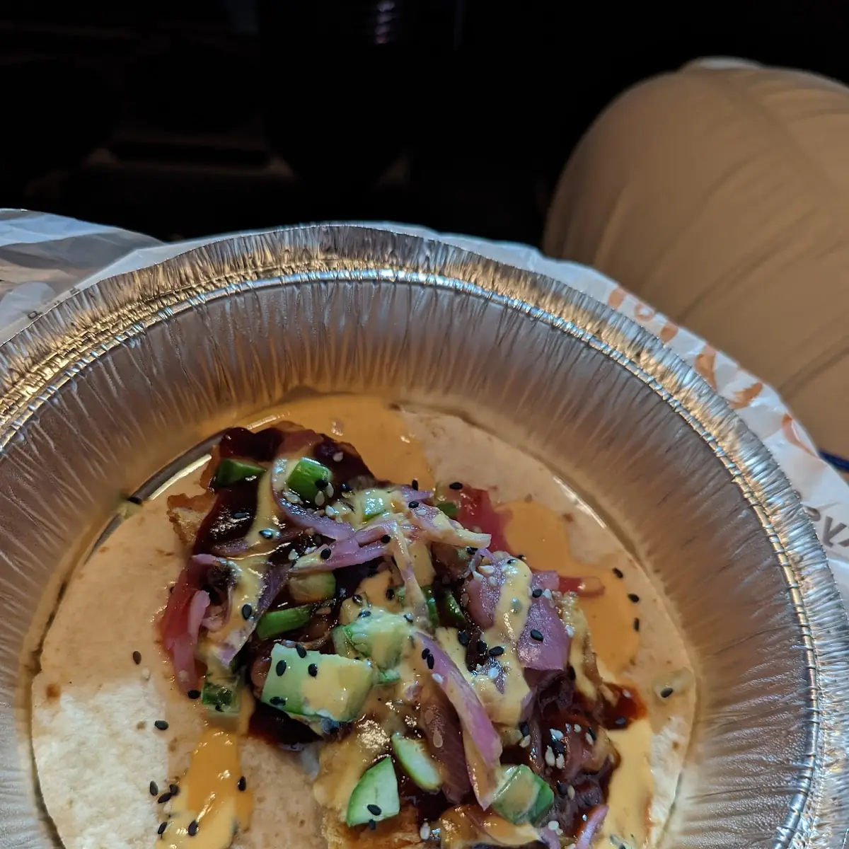 Korean BBQ Fried Chicken Taco
