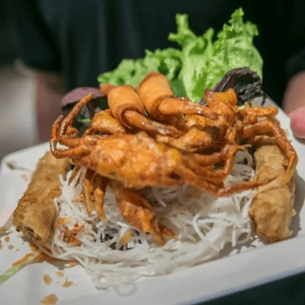 Soft Shell Crab with Veg 3 Cua Lot