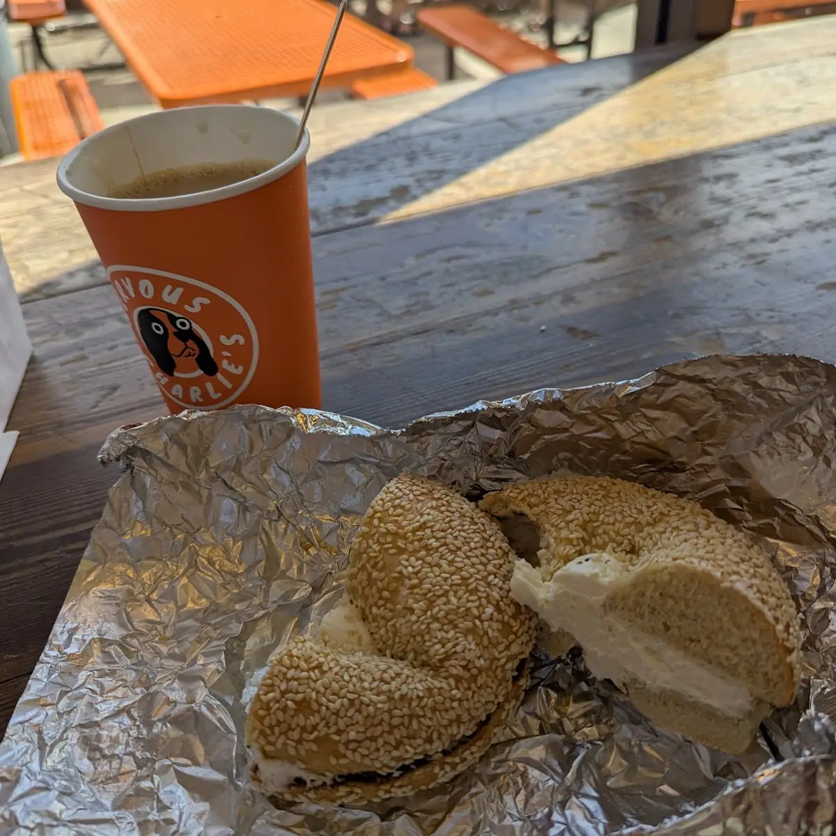 Sesame Bagel with Plain Cream Cheese