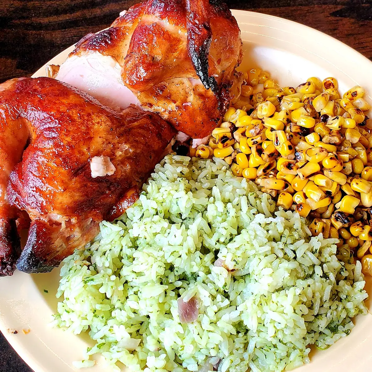 1 2 Chicken with Roasted Corn and Cilantro Lime Rice