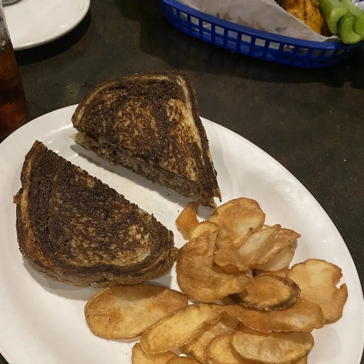 Patty Melt with Chips