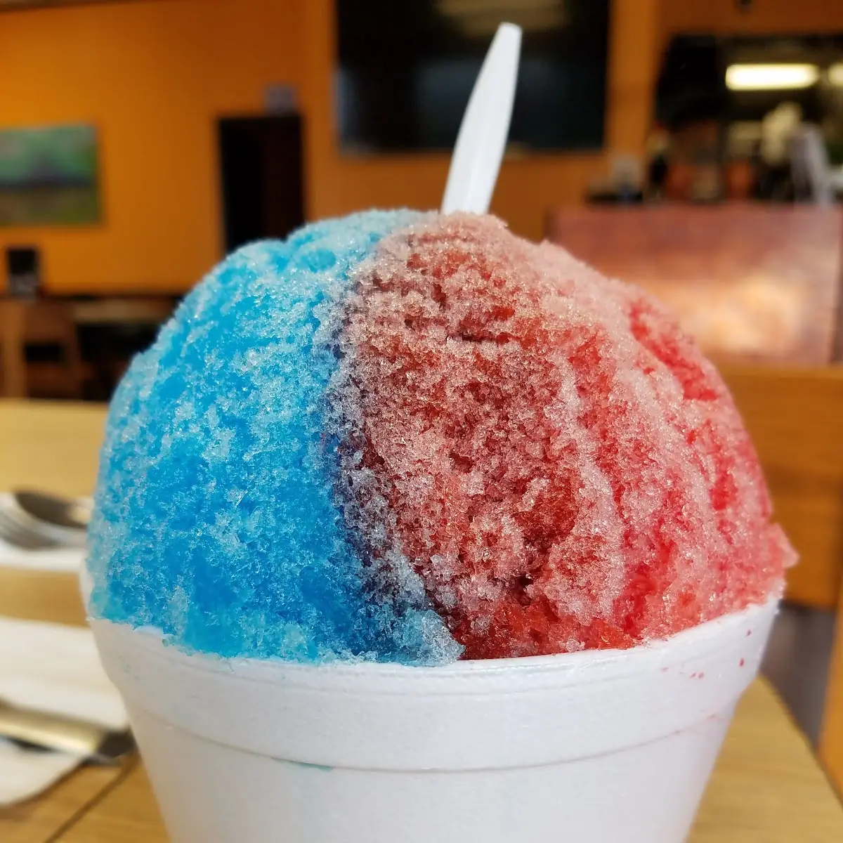 Shaved Ice w Vanilla Ice Cream