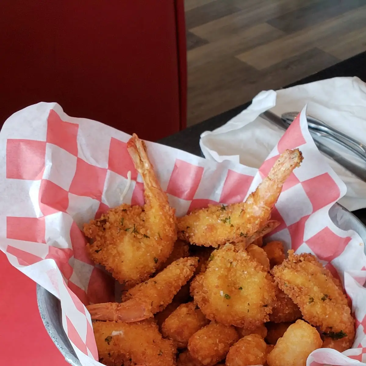 Fried Shrimp and Tots