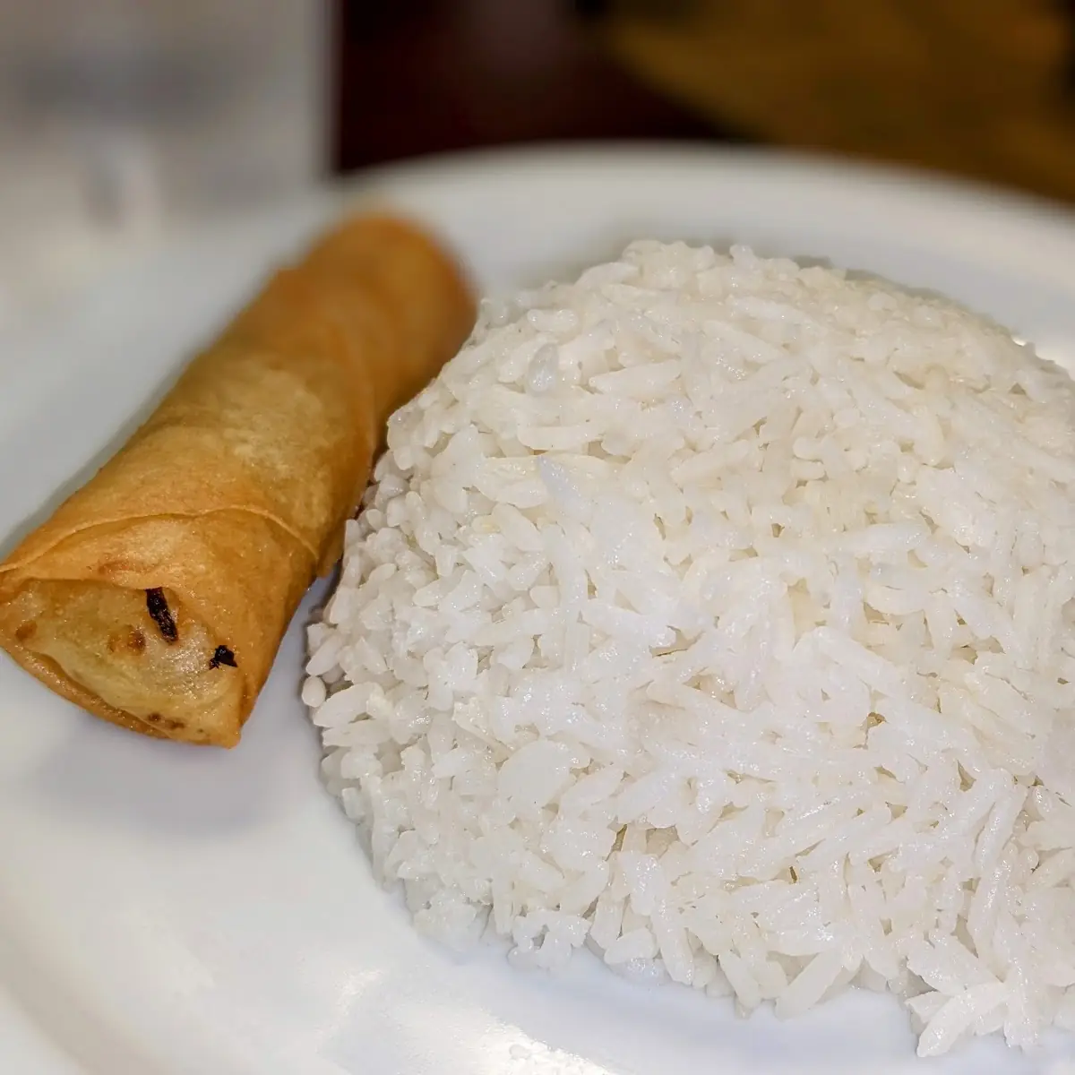 Steamed Rice and Veggie Egg Roll