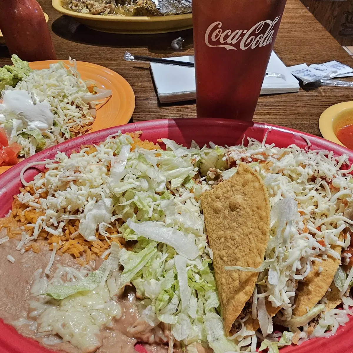 8 2 Beef Taco w Mexican Rice & Beans