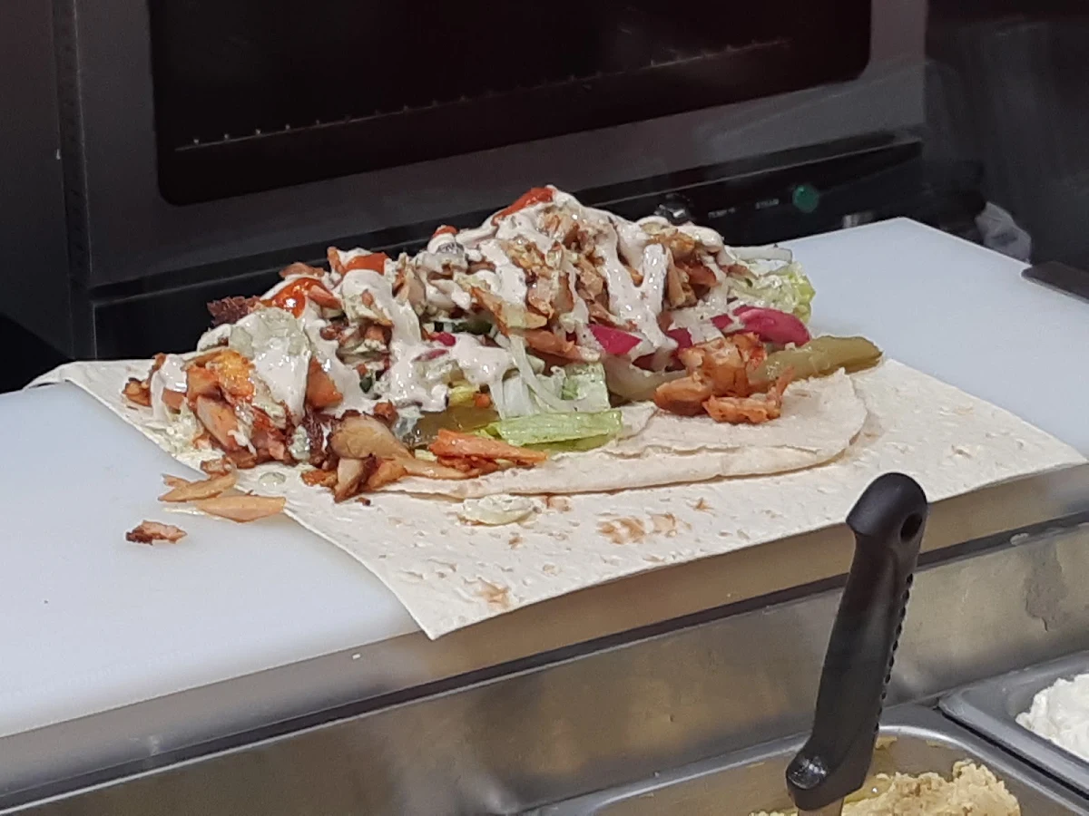 Chicken Shawarma Wrap Before It Was Wrapped