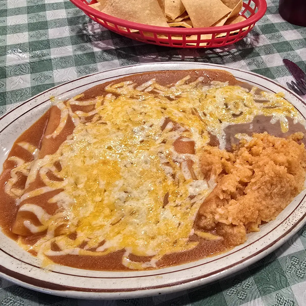 Rice Beans and Cheese Enchiladas